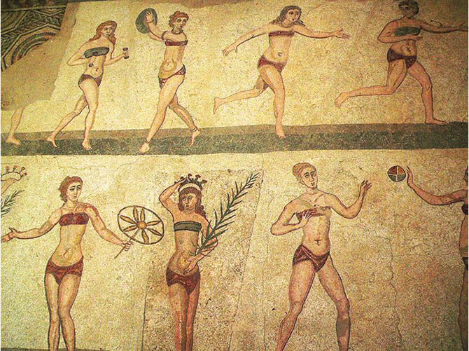 Купальники бандо в стародавній Греції